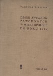 Dzieje związków zawodowych w Wielkopolsce do 1919 - Tadeusz Filipiak 